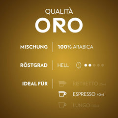 Lavazza Qualità Oro, Arabica-Bohnen mit fruchtig-floralem Geschmack, 10 Kapseln, Nespresso kompatibel