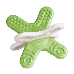 Inel de dentiție MAM C125 Bite & Relax, 2 cutii sterilizatoare, verde