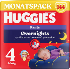 Pantaloni de noapte Huggies Mărimea 4 (9-14 kg), Cutie lunară pentru scutece, 104 bucăți Mama si Copilul Naty Shop