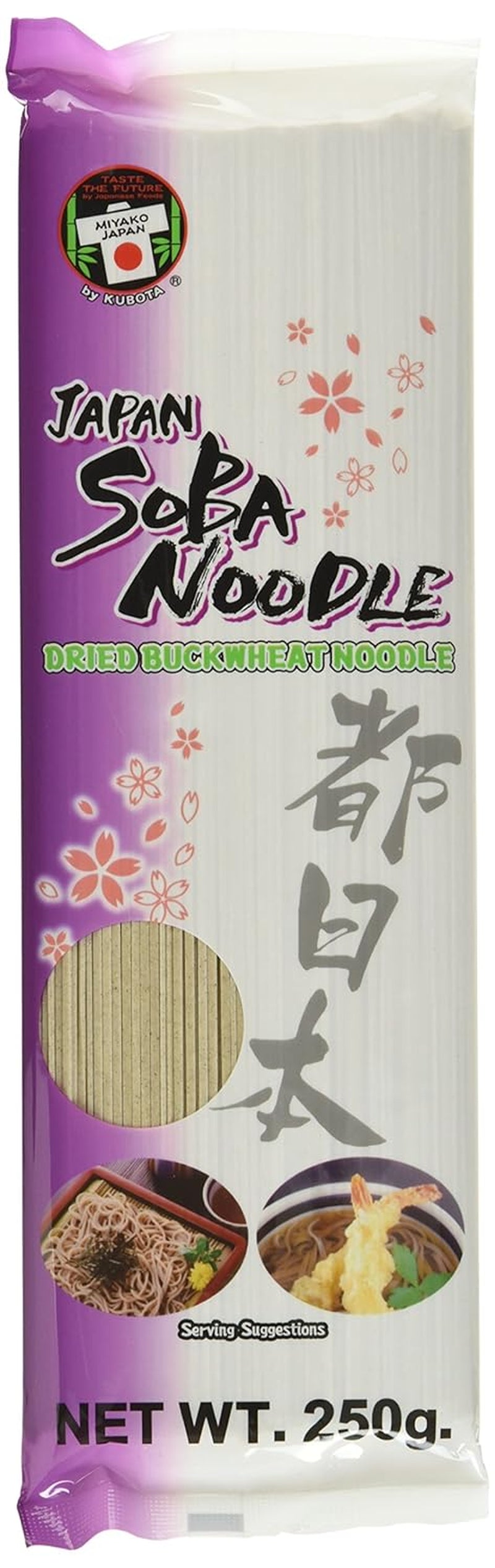 Miyako Buckwheat Noodles, Dry (Soba), Pack of 12 (12 x 250g)