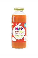 Hipp 100% organic juices, multifruit with carrot, pack of 6 (6 x 330 ml) Naty Shop 6 x 330 ml Multifruit With Carrot
