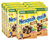 NESTLE Nesquik Duo, Dark and White Chocolate Cereal with Wholemeal Flour, Pack of 7 x 325 Grams Cereals Naty Shop
