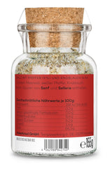Ankerkraut "Merry Crisis" Anlass-Gewürz, Aioli Pfeffer Salz zum Verschenken, Gewürz Geschenk mit Knoblauch, 155 g im Korkenglas