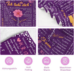 Gifts for Mom, Anniversary Gift for Couples, Besond Women, Husbands Sisters and Mothers, Security Ideal for Mother's Day, Valentine's Day and Christmas 50"X60" Beds and Blankets Yasrlvun