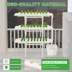 3 Tier Hydroponic Grow System Kit 108 Growing Places Hydroponic System for Vegetables Grow Kit Soilless Grow System Hydroponic Kits for Leafy Vegetables.