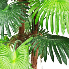 Decovego Künstliche Fächerpalme, Kunstpalme, 180 Cm Aus Kunststoff in Grün, Kunstpflanze Für Wohn- & Büroräume, Allergikerfreundlich & Pflegeleicht