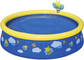 Piscină Bestway Fast Set cu pulverizator de apă, 477 L, multicoloră, 152 x 152 x 38 cm