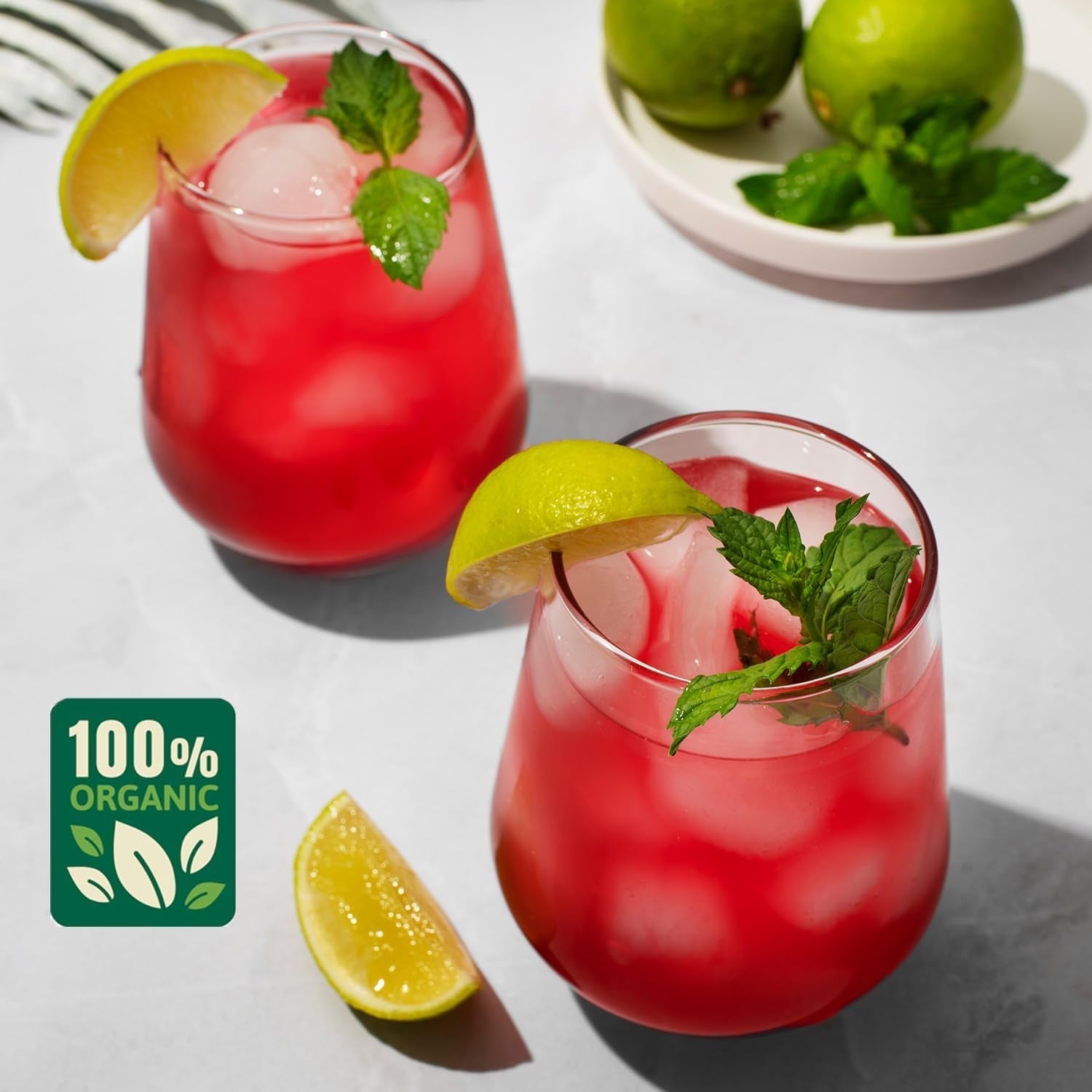 ORIGEENS CEAI DE HIBISCUS BIO Calitate premium - 50 pliculețe | Flori de hibiscus uscate bio pentru ceai, ceai de fructe, ceai rece, ceai karkade | Ceai de hibiscus pentru cură de detoxifiere și drenaj
