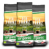 Der-Franz Espresso Organic Coffee, Intensitate 5/5, Arabica și Robusta organice, boabe întregi Cafea Naty Shop 3 x 500 grame Espresso Bio