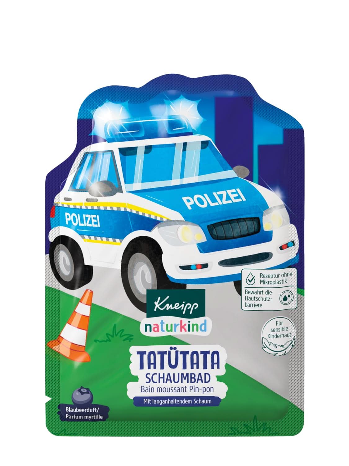 Kneipp Naturkind, aditiv de baie cu ulei de jojoba hrănitor și extract natural de afine, aromă de afine fructate, apă albastră, 40 ml Duș și baie Naty Shop