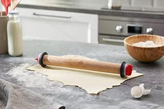 67142 Teigroller Buchenholz 34 cm with Weinring, Holz, Brown, 42 x 6 x 6 cm