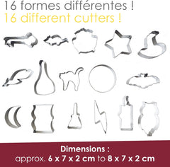 ScrapCooking – Găleată cu 16 Forme Magiciene pentru Biscuiți – Forme Metalice pentru Biscuiți – Forme pentru Torturi Mici – Magie, Idee de Cadou pentru Coacere, Zi de Naștere Magică – 2029, Metalice