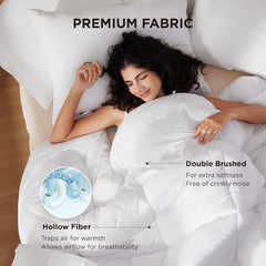 BEDSURE Quilted Quilt Full/Queen (88"X88") White Duvets and Quilts Naty Shop