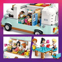 LEGO Friends Caravan, Role-Playing Building Set with a Toy Caravan, Gift for Girls Age 7+, Creative Playset with 3 Minifigures and Ferret Animal Figure 42663 Building Sets Besuche den LEGO-Store