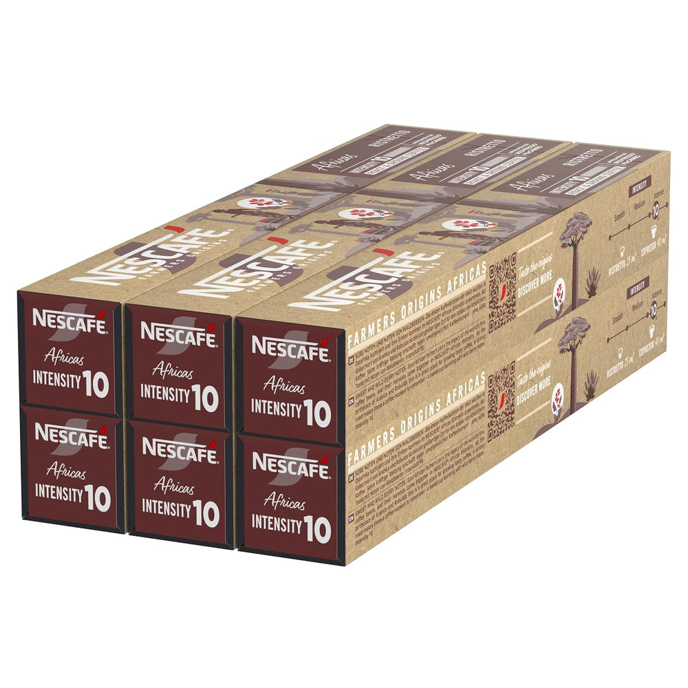 NESCAFÉ Farmers Origins Africas Ristretto 6 x 10 Kaffeekapseln - Kaffeekapseln für Nespresso-Maschinen