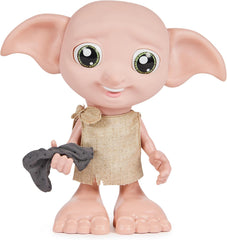 Spin Master 6067280 Wizarding World Harry Potter, Păpușă Magică Interactivă Dobby Elf cu Șosetă, Peste 30 de Sunete și Fraze, 21,6 cm, Jucărie pentru Copii, Negru