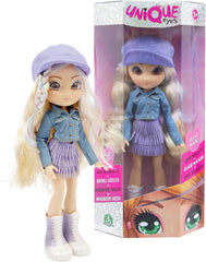 Unique Eyes, Kollektion Girly, Puppe 25 cm – Rebecca, mit ihrem Augen, mit Kleidung, Spielzeug für Kinder ab 3 Jahren, MYM122