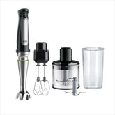 Braun Household Hogar Multiquick 7 Mixer, Spritzschutz, Spülmaschinenfest, Bpa-Frei, 600 Ml, Zerkleinerer 500 Ml, Eisklinge, MQ 7035XBI, 1000 W, Schwarz, MQ7035XBI Kitchen Naty Shop 4 Zubehörteile 7035X | 3 Accessories