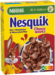 Nesquik Choco Waves, crunchy breakfast with chocolate waves, 330 grams Cereals Naty Shop