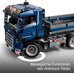 LEGO Technic Kipplaster Spielzeug mit Lenkung und beweglicher Kippmulde - blue Baufahrzeug - Geschenkide zum Geburtstag oder für die Holiday - Bauset für Boys und Mädchen ab 9 Jahren 42203