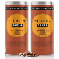 Cafea boabe premium Saula, pachet de 2 cutii x 500g. Bourbon 100% Arabica