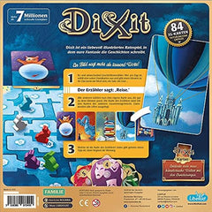 Asmodee, Dixit, German Version, Base Game, A Picture is Worth a Thousand Words, Creative Family Game for 3-8 Players Ages 8+, Game of the Year 2010 with 30 Minute Playtime