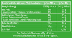 frankonia CHOCOLATE WITHOUT ADDED SUGAR Chocolate with hazelnuts, gluten-free, 85 g