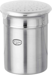 Zahăriță Dr. Oetker pentru zahăr grosier, ajutor de bucătărie din oțel inoxidabil de înaltă calitate, pentru ștergerea decorativă și rapidă a prafului, capacitate mare, inclusiv capac de protecție, (culoare: argintiu), cantitate: 1 bucată