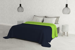 Elegant quilt for a double bed 260 X 270 Cm Dark Blue/Male Green Beds and Blankets Besuche den Italian Bed Linen-Store Dark Blue/Male Green