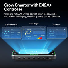 VIVOSUN GIY 80x80x160cm Smart Grow Tent System, Built-in WiFi Grow Tent Kit with Auto Ventilation and Circulation, 150W Full Spectrum LED Grow Light and GrowHub E42A Controller