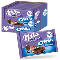 Milka & OREO bars – Alpine milk chocolate with crunchy pieces of OREO biscuits in milk cream – 13 x 185g