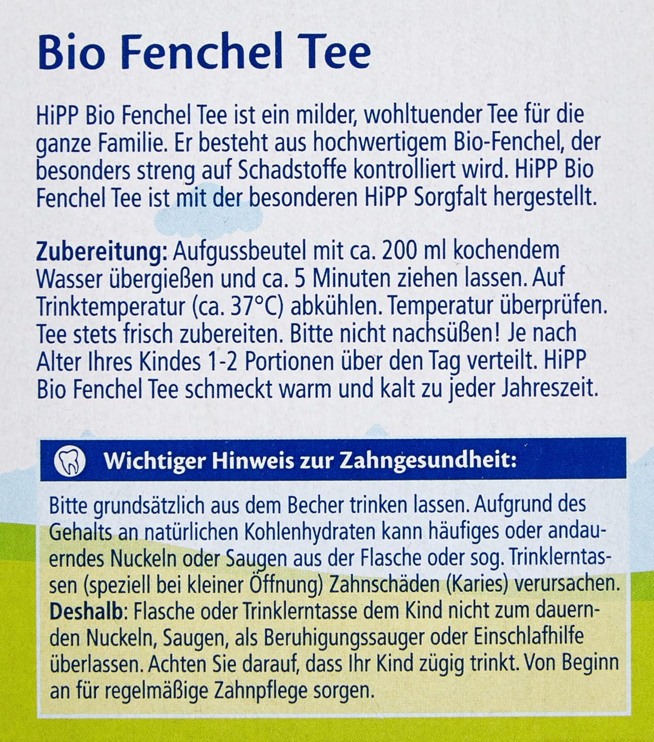 Hipp Organic Tea Drinks Ceai organic de musetel, pachet de 6 (6 x 30 g) Naty Shop