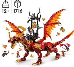 LEGO NINJAGO Dragonul de primăvară al mișcării, jucărie de aventură pentru copii, set de joacă Ninja cu 6 minifigurine, cadou de ziua de naștere pentru băieți și fete începând cu vârsta de 12 ani, set de joacă Fantasy 71822 Seturi de constructie Besuche den LEGO-Store