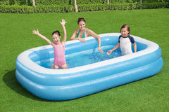Bestway Family Pool, Rectangular Children's Pool, Easy to Assemble, Color, 262 x 175 x 51 cm