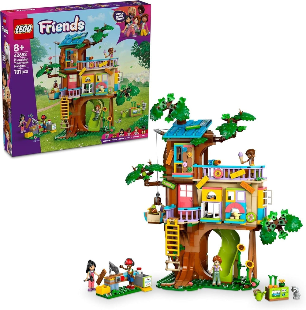 LEGO Friends Treehouse Building and Play Set for Role Play, Toy House for 8-Year-Old Girls, Set with 4 Character Minifigures and 2 Animal Figures, Gift Idea for Kids 42652 Building Sets Besuche den LEGO-Store Default Title