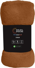 Soleil D'Ocre, flannel blanket, 180 X 220 Cm, Calin Terra Duvets and quilts Naty Shop Orange 180 X 220 Cm