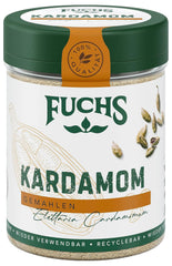 Fuchs Gewürze - Kardamom gemahlen - Gewürz für Glühwein oder Fleischgerichte wie Roastbeef oder Schweinebraten - natural ingredients - 50 g in wiederverwendbarer, recyclebarer Dose