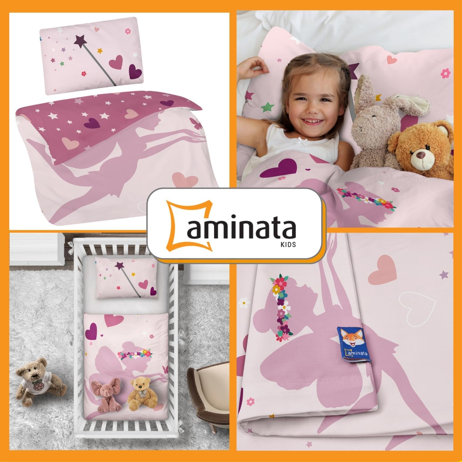 Aminata Kids lenjerie de pat, zĂąne si elfi, 100 X 135 cm Lenjerie de pat - copii Naty Shop
