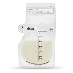 BF100 Pungă de depozitare pentru lapte matern - Pungă pentru lapte matern - capacitate 220 Ml - 100 bucăți - Transparent Accesorii Hrana si Alaptare Bebe Naty Shop