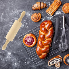 Fackelmann 521146 Nudelholz klein Holz Nudelholz Holz 23.5 x 4.5 cm brown