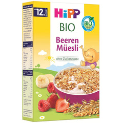 HiPP Bio Beeren-Müesli (8 x 200g), ab 12. Monat, ohne Zuckerzusatz, besonders fine Stückchen - leicht zu chewen, in bester Bio-Qualität