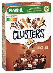 Nestlé CLUSTERS Chocolate, Cereal made with 59% whole grains, with chocolate and almonds, contains vitamins, calcium and iron, 1 packet (1 x 330g)