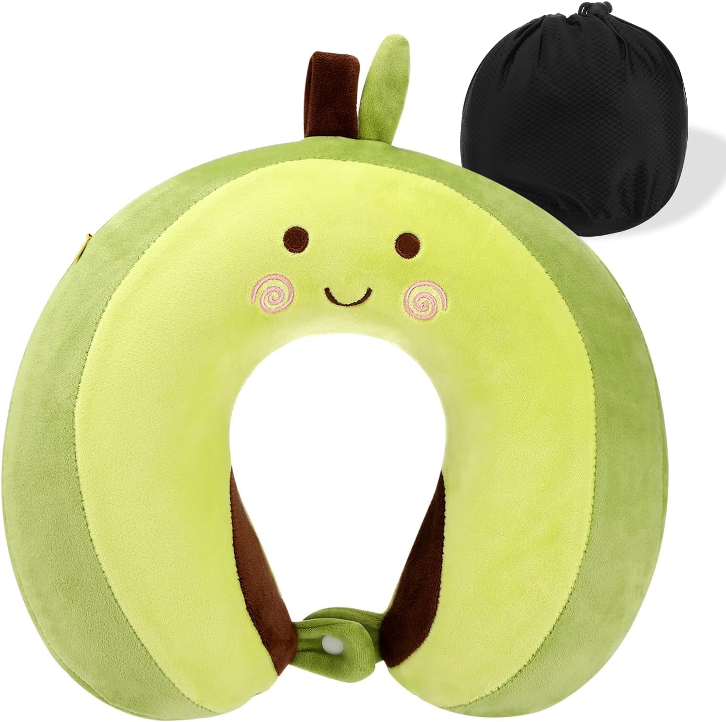 Litimkat pernă pentru gât copii, pernă portabilă pentru gât,pernă de călătorie, Pernă din spumă de memorie în formă de U, călătorie, avion, mașină, tren, birou, acasă, față de pernă cu model drăguț de animale, detașabilă (roz) Perne ortopedice cervicale Naty Shop Salutări