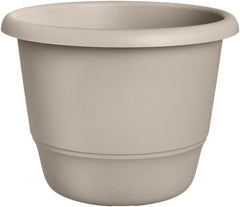 elho Amiga Round 47 - Ghiveci pentru flori pentru interior și exterior - 100% plastic reciclat - Ø 47,0 x Î 35,3 cm - Bej/Bej Ciupercă
