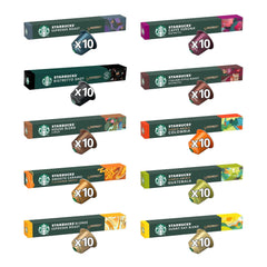 STARBUCKS Discovery Variety Pack by Nespresso, Kaffeekapseln mit einer Auswahl an hellen, mittleren und dunklen Röstungen, 10 x 10 (100 Kapseln) – Exklusiv bei Amazon