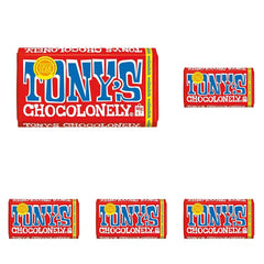 Tony's Chocolonely - Ciocolată cu lapte 90g (Pachet de 5)