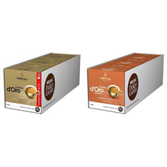 Dallmayr Crema d´Oro, XXL-Vorratsbox & Dallmayr Crema d´Oro intensa (48 Kaffeekapseln, Intensität 9 von 12, 100% Arabica-Bohnen), 3er Pack (3x16 Kapseln)