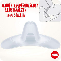 NUK Stillhütchen | Brusthütchen Zum Stillen | Schützt Vor Wunden Brustwarzen | Dünnes Silikon | Größe M (20Mm) | Including Schutzdose | 2 Stück Baby Food and Breastfeeding Accessories Naty Shop