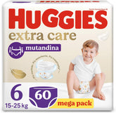 Huggies Extra Care diapers, size 6, 15-25 kg, 60 pieces