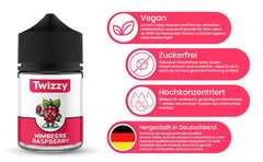Twizzy, intense raspberry flavor, 60 milliliters Arome Naty Shop